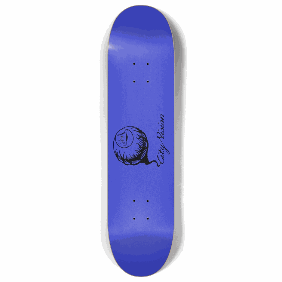 Skateboard - Blue and Black Logo 8.00 by City Vision Skateboards (8.00)