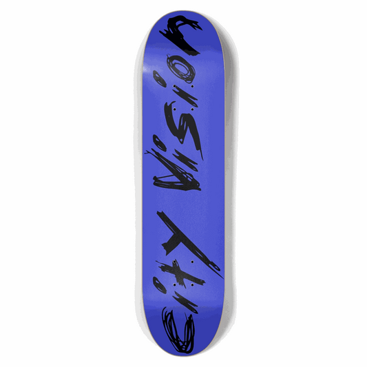 Blue and Black Name 7.62 City Vision Skateboards