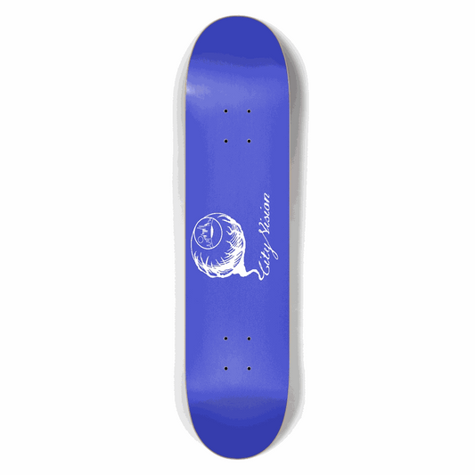 Blue and White Logo 7.50 City Vision Skateboards  City Vision Skateboards 7.50