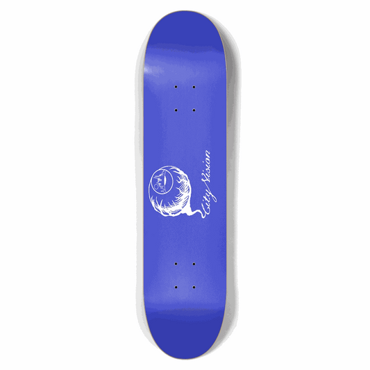 Blue and White Logo 7.62 City Vision Skateboards  City Vision Skateboards 7.62