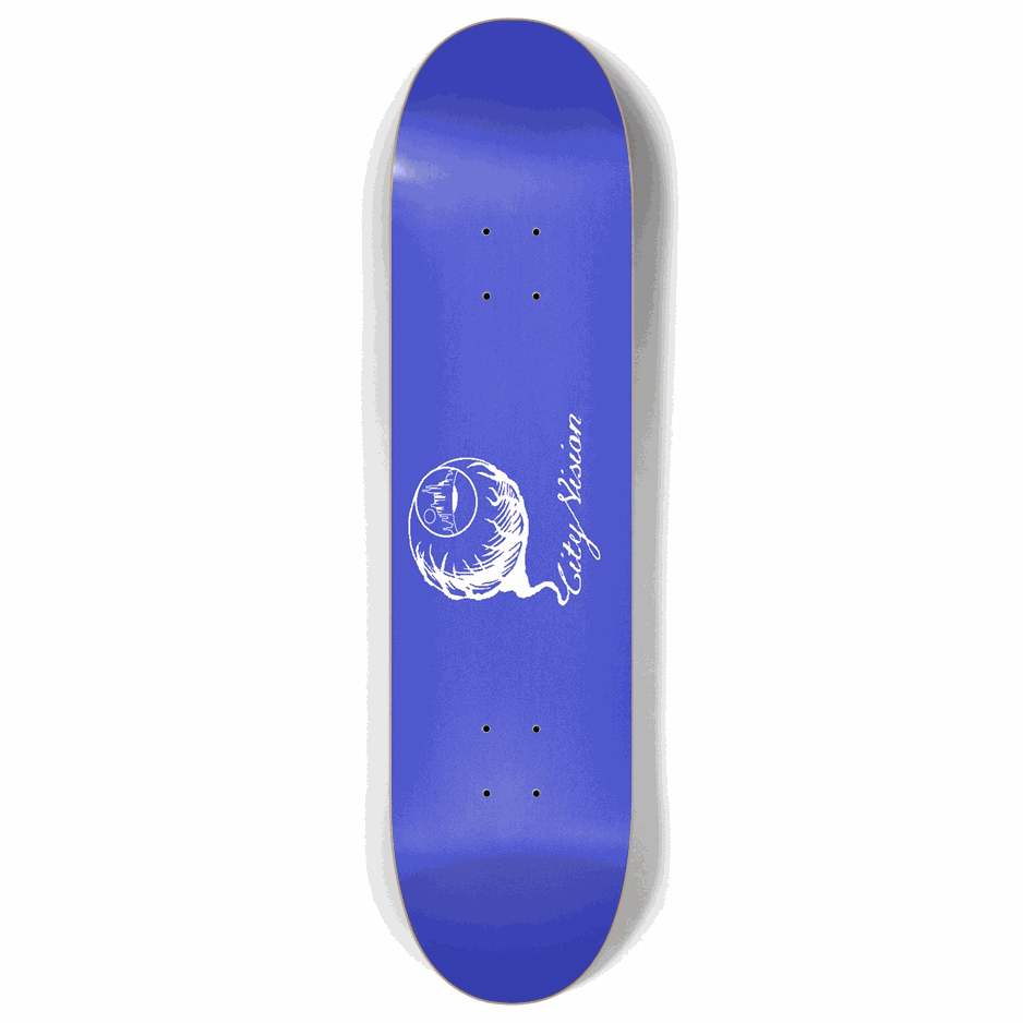 Blue and White Logo 8.00 City Vision Skateboards  City Vision Skateboards 8.00