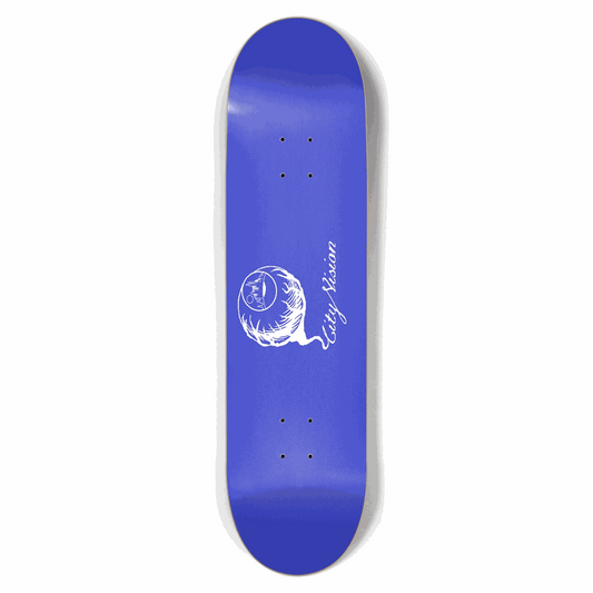 Blue and White Logo 8.50 City Vision Skateboards  City Vision Skateboards 8.50