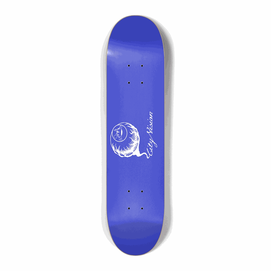 Blue and White Logo Mini 7.25 City Vision Skateboards  City Vision Skateboards 7.25
