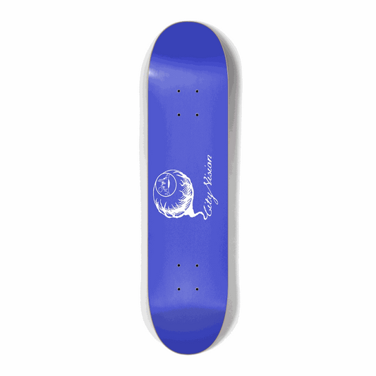 Blue and White Logo Mini 7.25 City Vision Skateboards  City Vision Skateboards 7.25