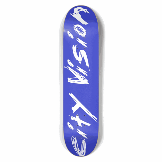 Blue and White Name 7.50 City Vision Skateboards  City Vision Skateboards 7.50