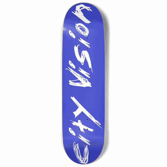 Blue and White Name 9.00 City Vision Skateboards  City Vision Skateboards 9.00