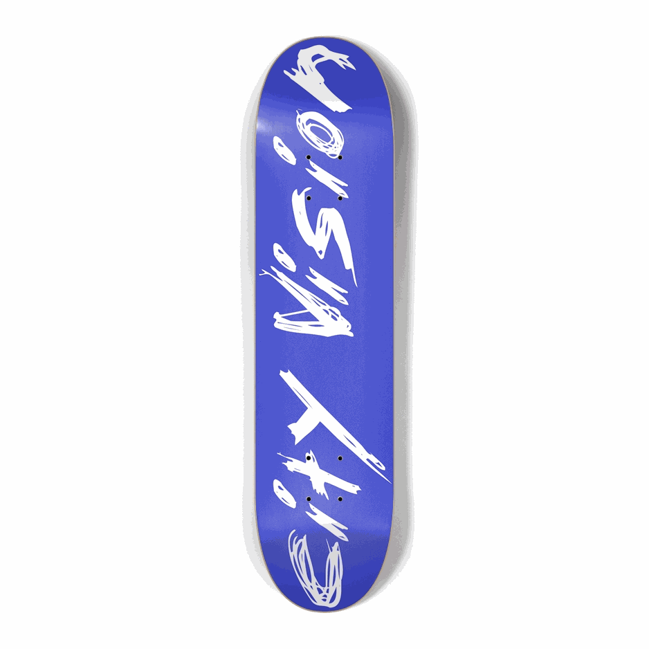 Blue and White Name Mini 7.25 City Vision Skateboards  City Vision Skateboards 7.25