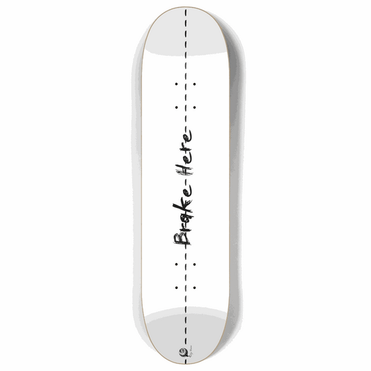 Brake Here 2 White 8.00 City Vision Skateboards  City Vision Skateboards 8.00