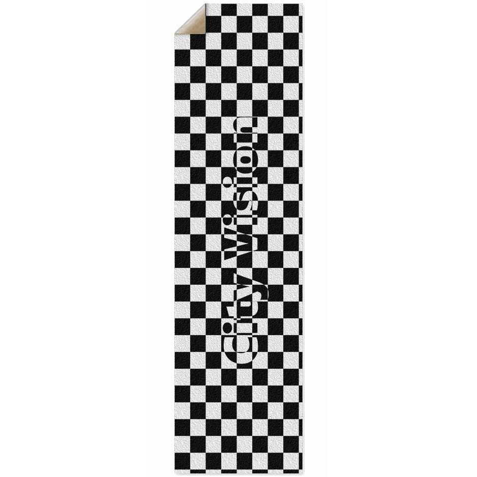 Checkered Name Griptape City Vision Skateboards