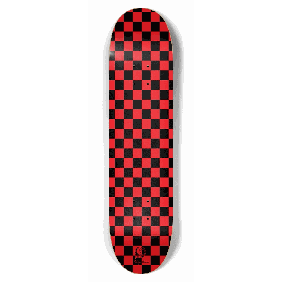Checkered Red 7.62 City Vision Skateboards