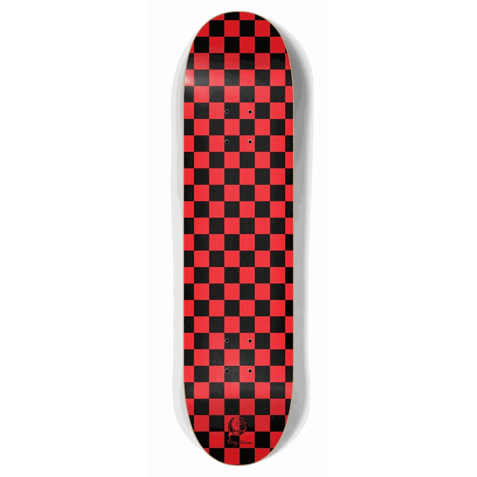 Checkered Red 7.87 City Vision Skateboards
