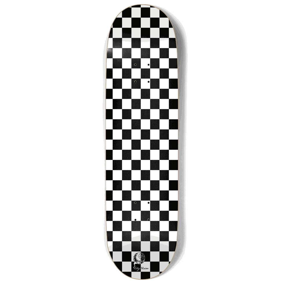 Checkered White 9.00 City Vision Skateboards