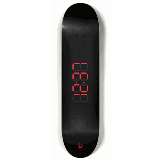 Skateboard - Clock Red 8.00 by City Vision Skateboards (8.00)