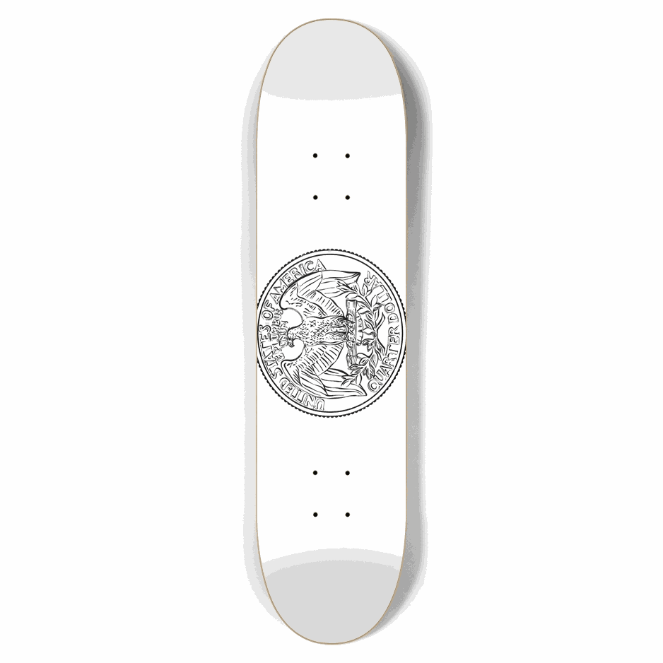 Coin Deck 7.62 City Vision Skateboards  City Vision Skateboards 7.62