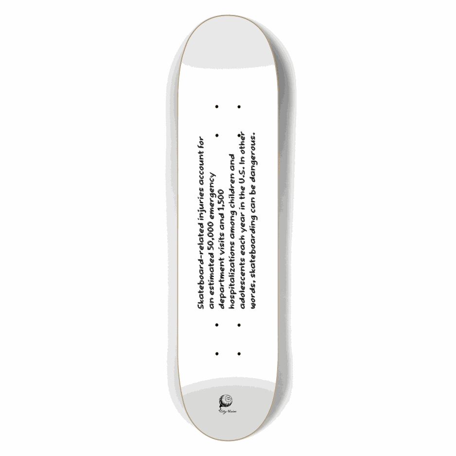 Dangerous White 7.50 City Vision Skateboards  City Vision Skateboards 7.50