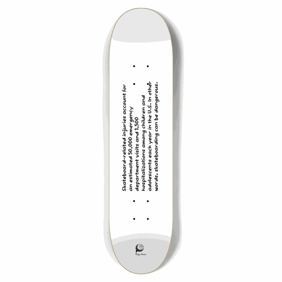 Dangerous White 7.62 City Vision Skateboards  City Vision Skateboards 7.62
