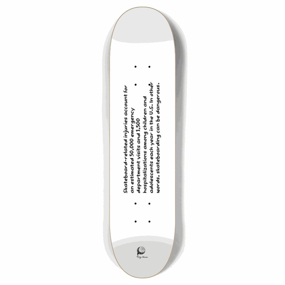 Dangerous White 7.87 City Vision Skateboards  City Vision Skateboards 7.87