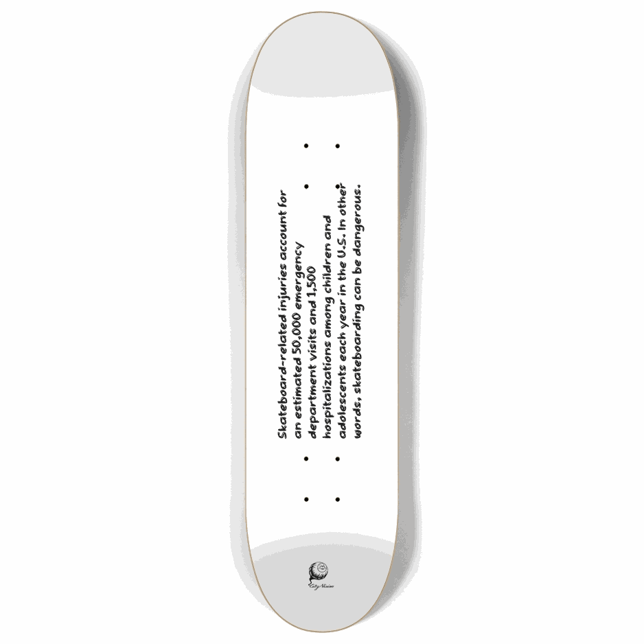 Dangerous White 8.00 City Vision Skateboards  City Vision Skateboards 8.00