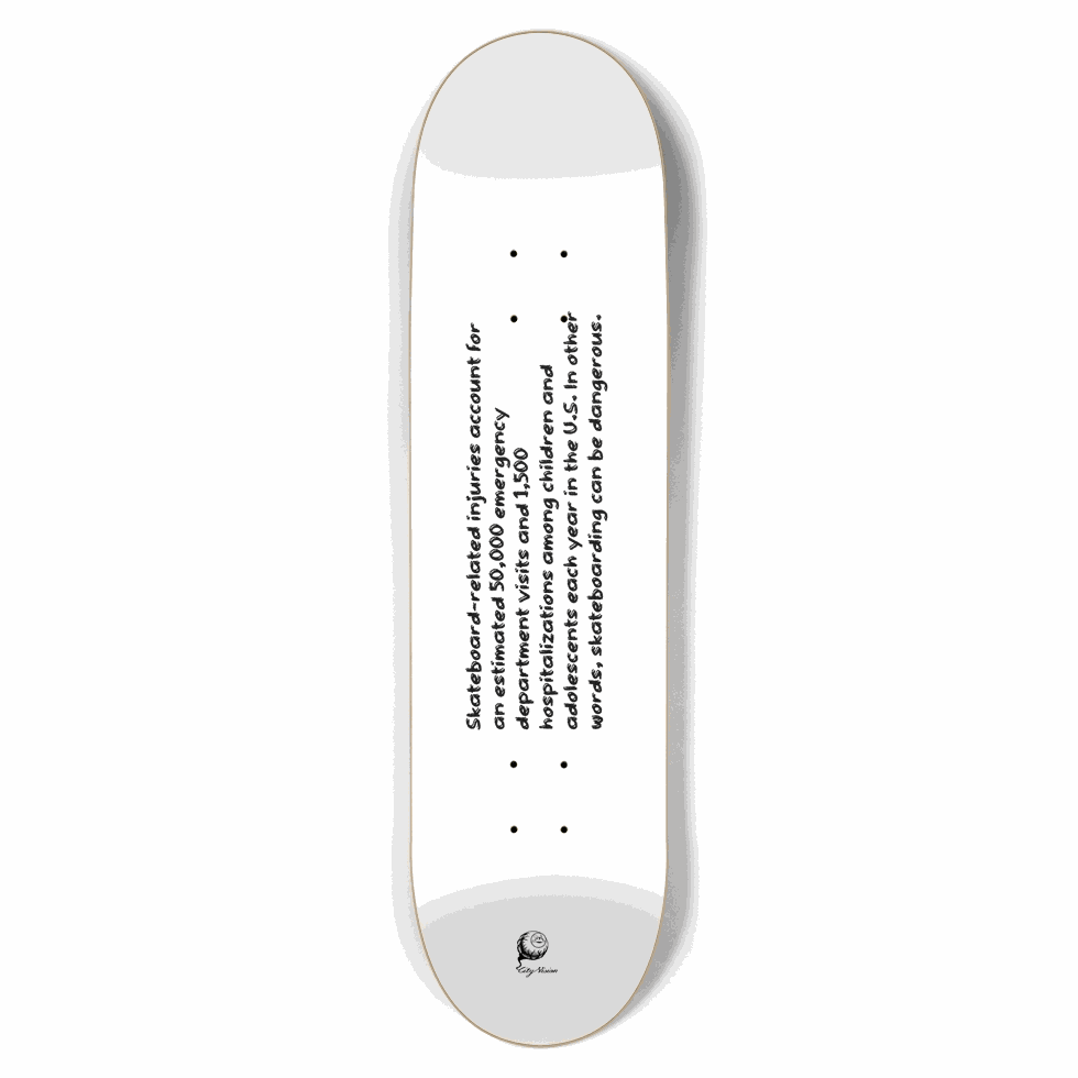Dangerous White 8.50 City Vision Skateboards  City Vision Skateboards 8.50