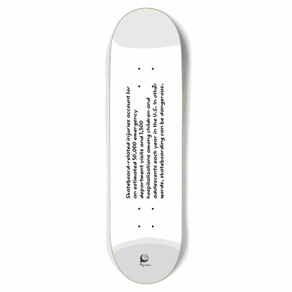 Dangerous White 8.75 City Vision Skateboards  City Vision Skateboards 8.75