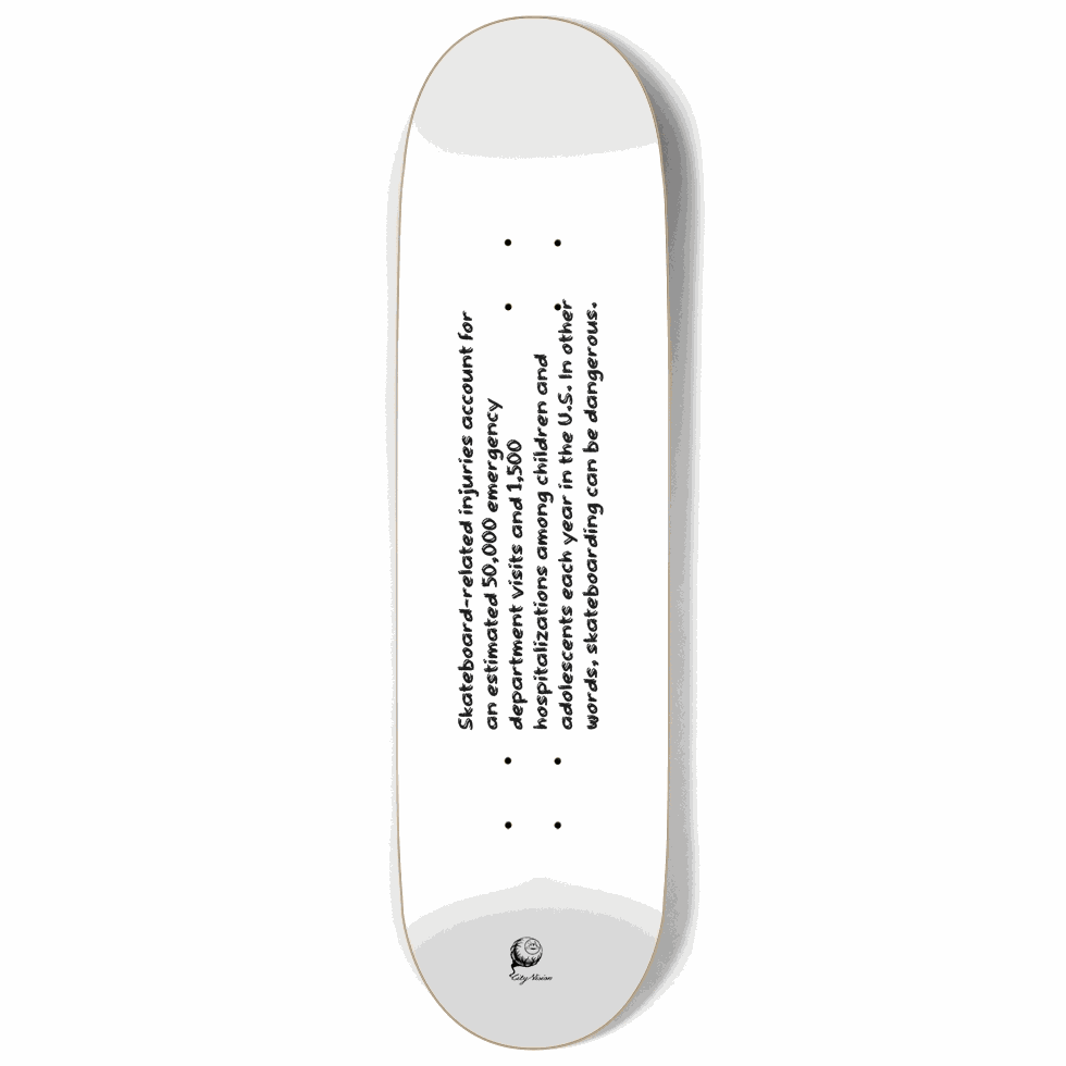 Dangerous White 9.00 City Vision Skateboards  City Vision Skateboards 9.00