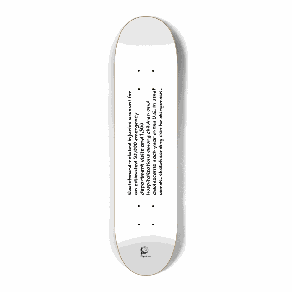 Dangerous White Mini 7.25 City Vision Skateboards  City Vision Skateboards 7.25