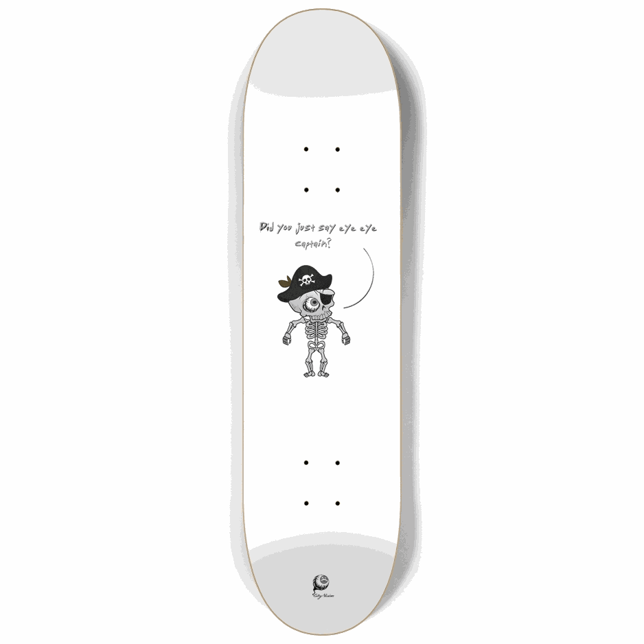 Eye Eye Captain White 8.25 City Vision Skateboards  City Vision Skateboards 8.25