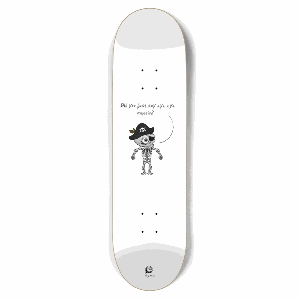 Eye Eye Captain White 8.75 City Vision Skateboards  City Vision Skateboards 8.75