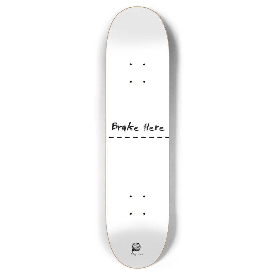Brake Here White 7.87