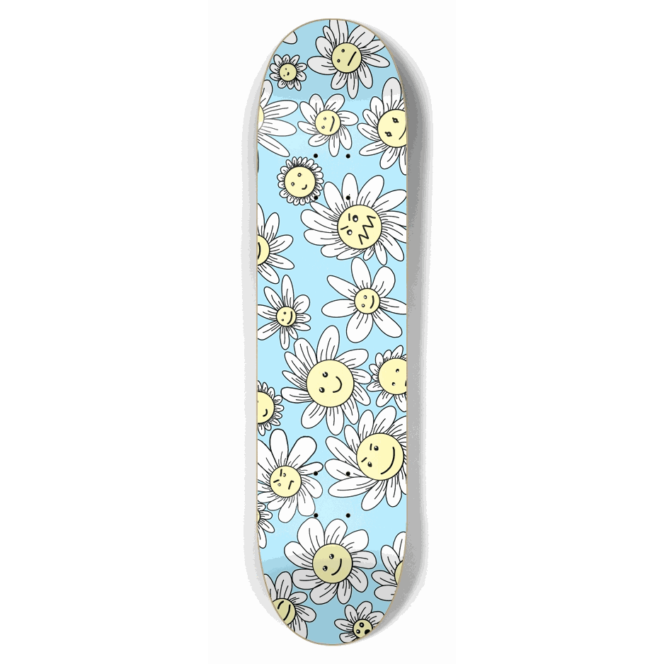 Flower Frenzy (Blue) 7.62 City Vision Skateboards