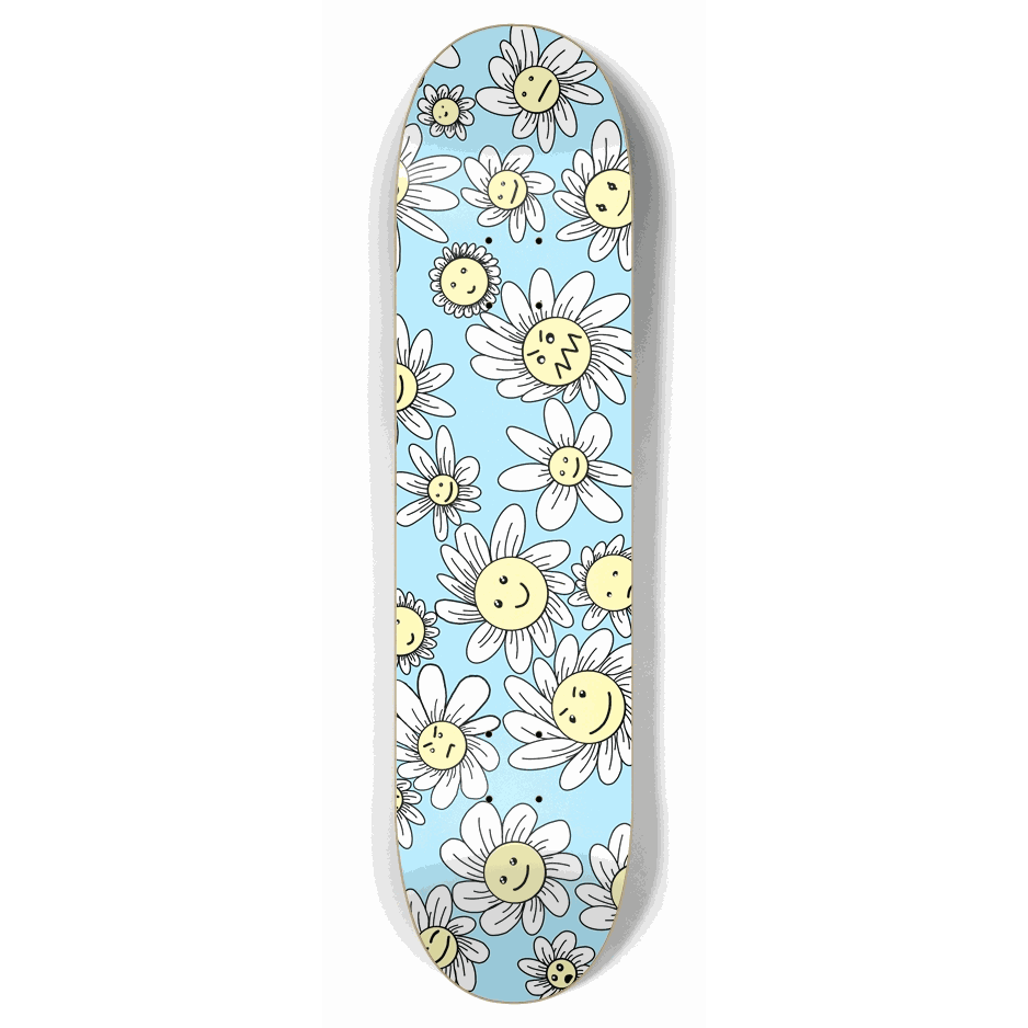 Flower Frenzy (Blue) 7.87 City Vision Skateboards