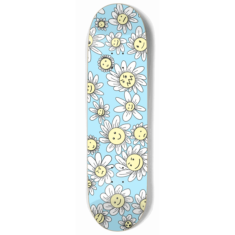 Flower Frenzy (Blue) 9.00 City Vision Skateboards