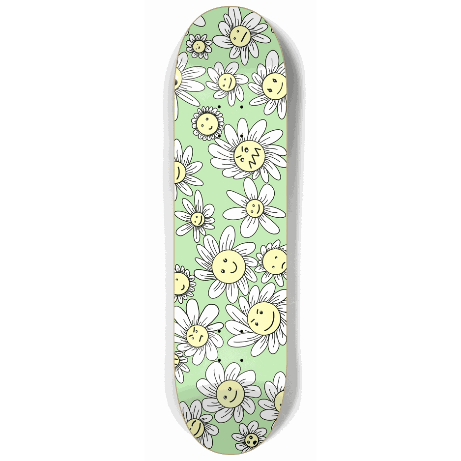 Flower Frenzy (Green) 8.25 City Vision Skateboards