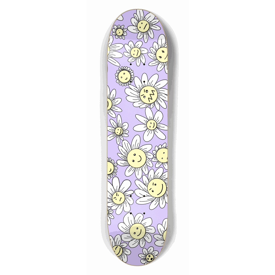 Flower Frenzy (Purple) 7.50 City Vision Skateboards