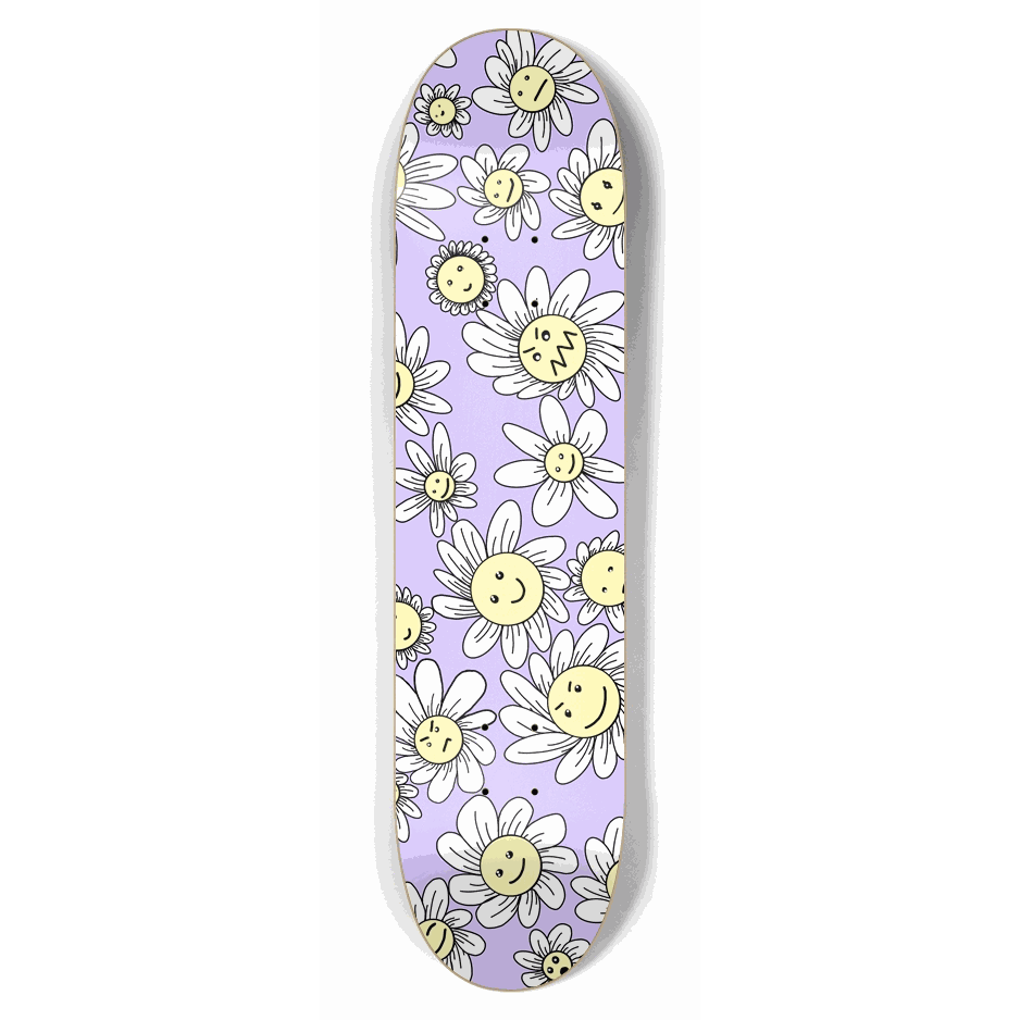 Flower Frenzy (Purple) 7.62 City Vision Skateboards