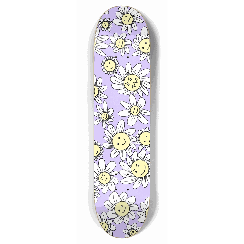 Flower Frenzy (Purple) 7.87 City Vision Skateboards