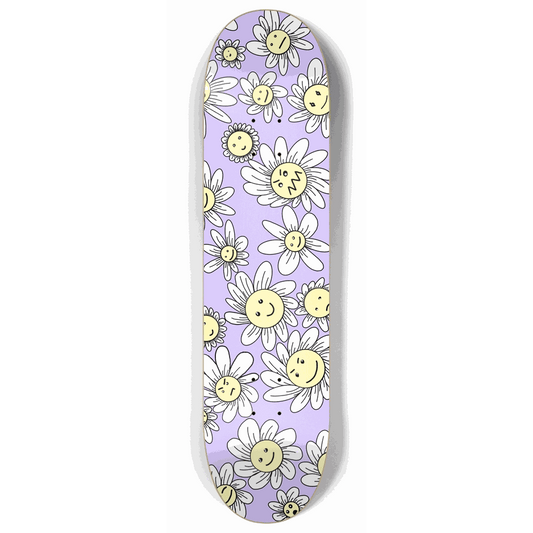 Skateboard - Flower Frenzy (Purple) 8.00 by City Vision Skateboards (8.00)