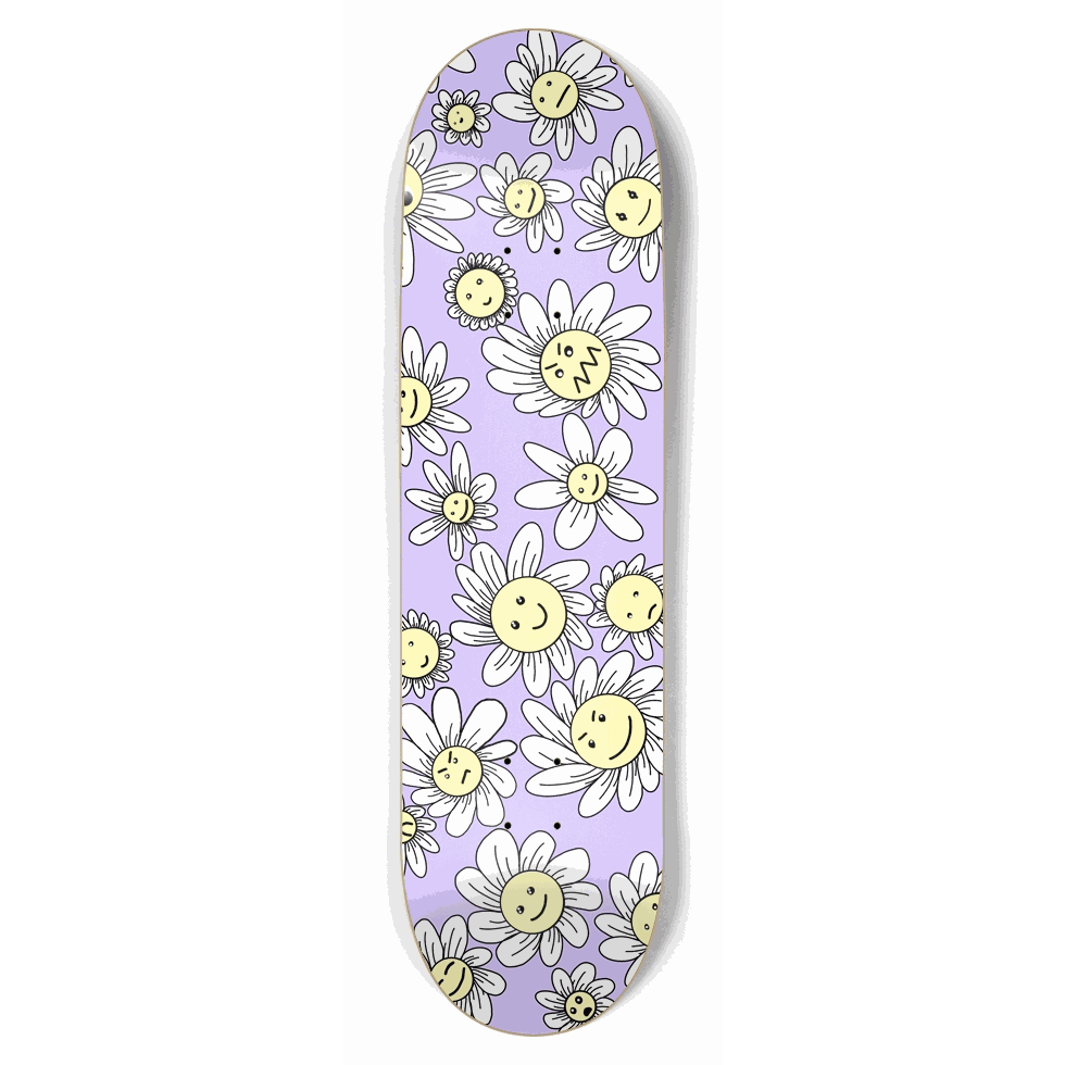 Flower Frenzy (Purple) 8.75 City Vision Skateboards