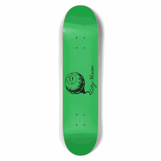 Green and Black Logo 7.50 City Vision Skateboards  City Vision Skateboards 7.50