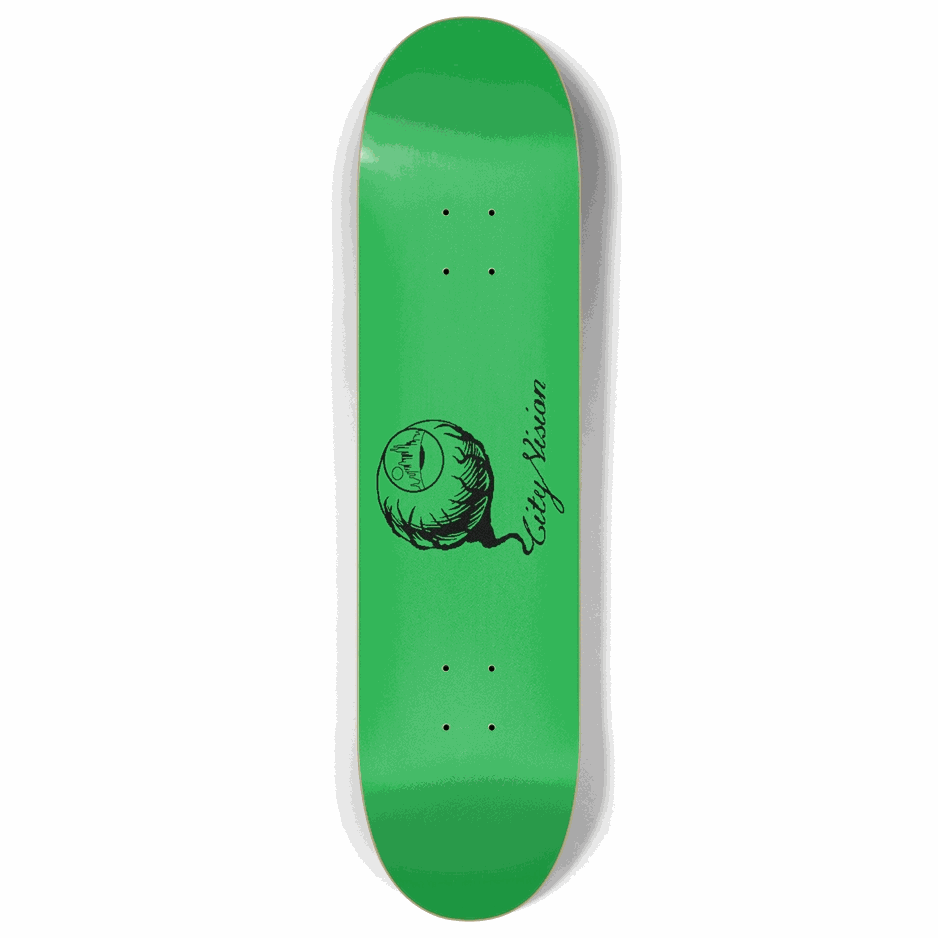 Green and Black Logo 8.00 City Vision Skateboards  City Vision Skateboards 8.00