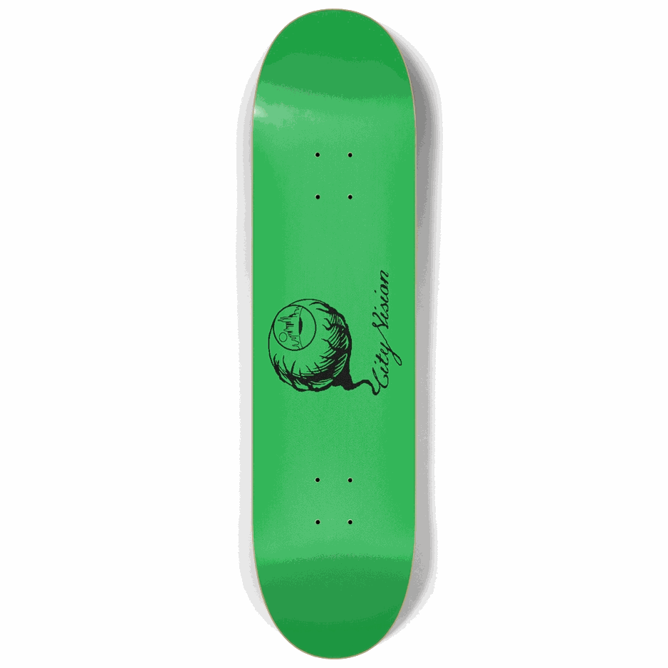 Green and Black Logo 8.25 City Vision Skateboards  City Vision Skateboards 8.25