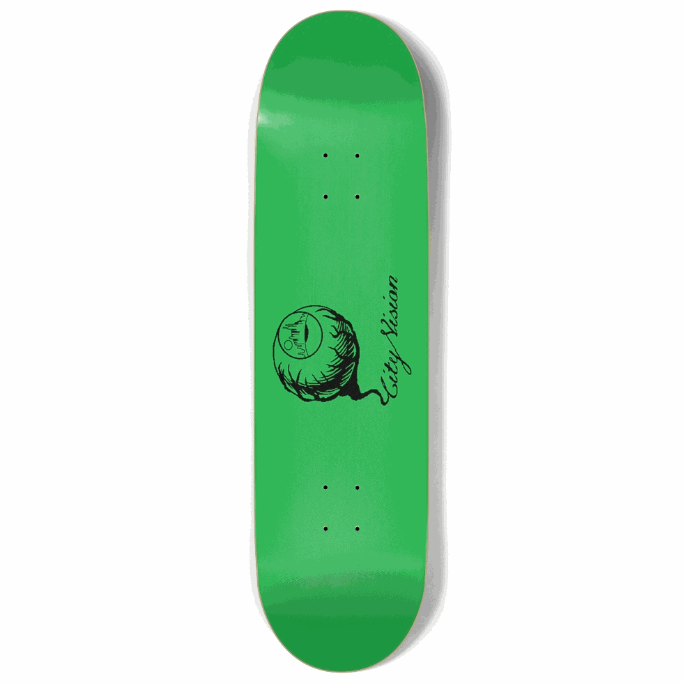 Green and Black Logo 9.00 City Vision Skateboards  City Vision Skateboards 9.00