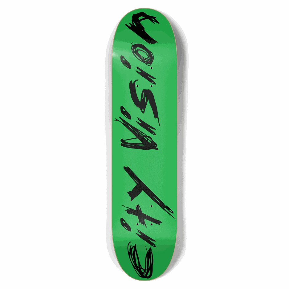 Green and Black Name 7.62 City Vision Skateboards  City Vision Skateboards 7.62