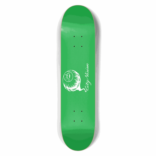 Green and White Logo 7.50 City Vision Skateboards  City Vision Skateboards 7.50