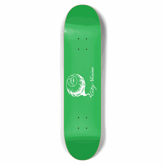 Green and White Logo 7.62 City Vision Skateboards  City Vision Skateboards 7.62