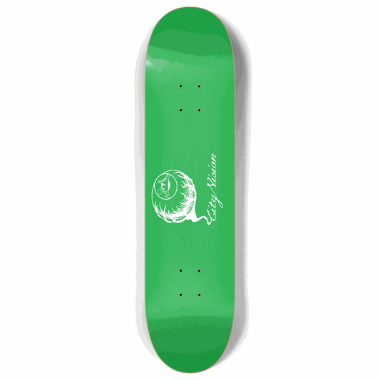 Green and White Logo 8.00 City Vision Skateboards  City Vision Skateboards 8.00