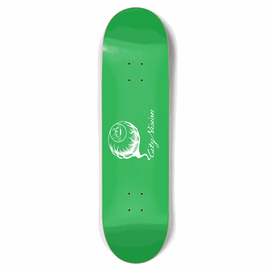 Green and White Logo 8.75 City Vision Skateboards  City Vision Skateboards 8.75