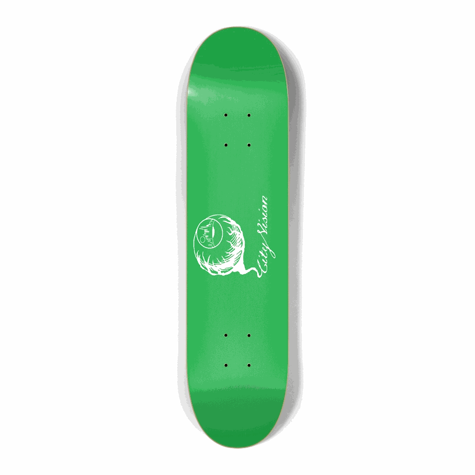 Green and White Logo Mini 7.25 City Vision Skateboards  City Vision Skateboards 7.25