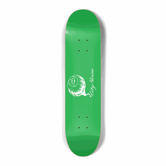 Green and White Logo Mini 7.25 City Vision Skateboards  City Vision Skateboards 7.25
