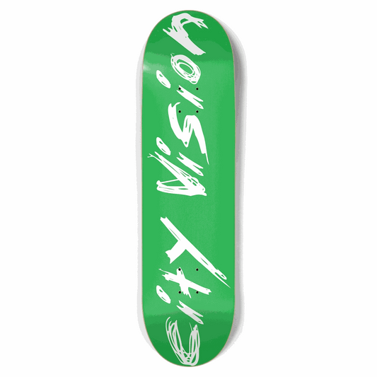 Green and White Name 8.75 City Vision Skateboards  City Vision Skateboards 8.75